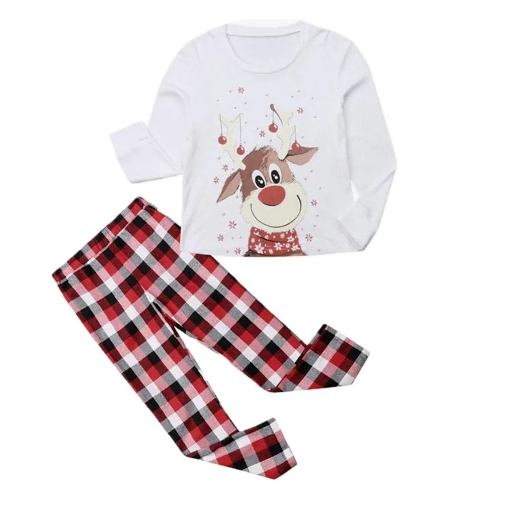 LIONVI Men's XL Christmas Pajama Set Cotton Xmas Deer Holiday‎ Pajama Dad